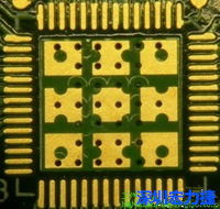 這也是不好的通孔設(shè)計，但部份通孔已經(jīng)用綠漆(mask)蓋上，但仍有部份通孔未塞孔。 