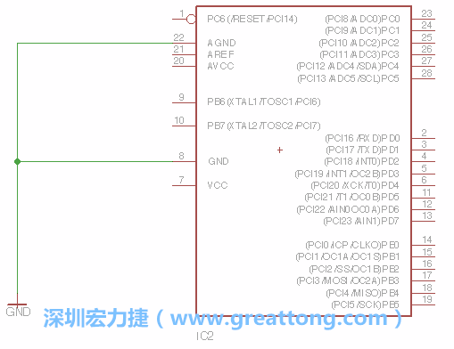 排針的用途是連接微控制器的輸出和輸入，它提供了一個(gè)平臺給焊線和針腳。
