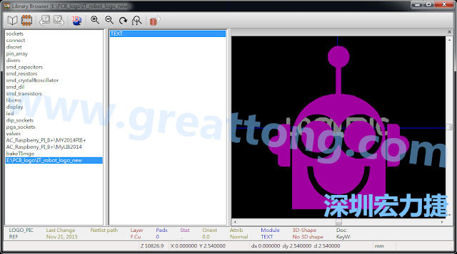 目前這個Library IT_robot_logo_new.mod 只有一個footprint。如何增加更多footprint 到這個library 中呢?