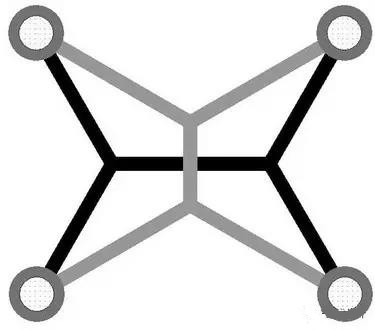 灰色Steiner樹不是最優(yōu)的，但黑色Steiner樹是最優(yōu)的。